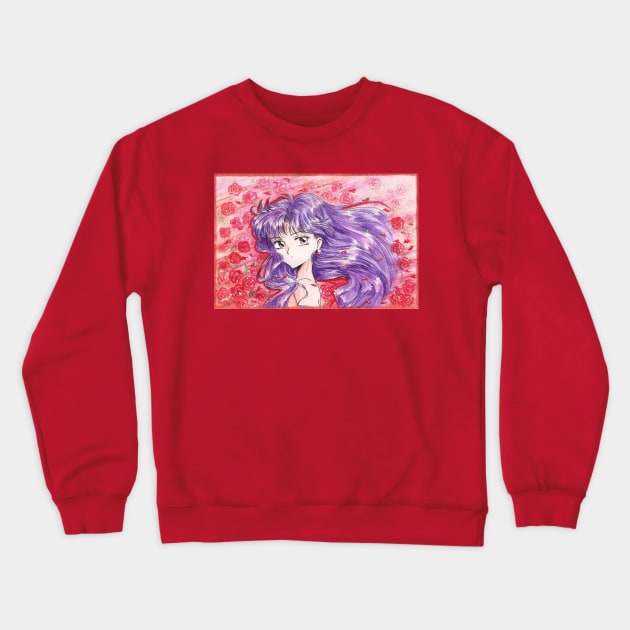 Rei Hino in Roses Crewneck Sweatshirt by eosofdawn